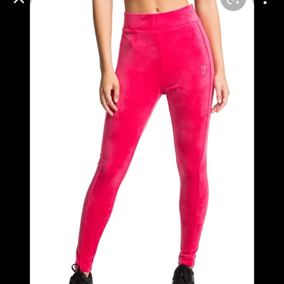 Juicy Couture high waisted bright pink velour leggings - Picture 1 of 6